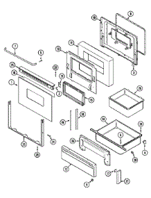 03 - Door / Drawer parts for Maytag Range CRE9500BDE from AppliancePartsPros.com