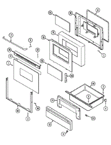 03 - Door / Drawer parts for Maytag Range CRE9590CCW from AppliancePartsPros.com