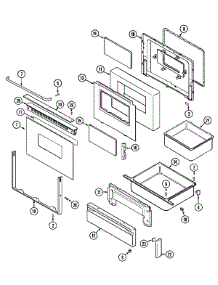 04 - Door / Drawer (Ser. Pre. 15) parts for Maytag Range CRE9600BCE from AppliancePartsPros.com