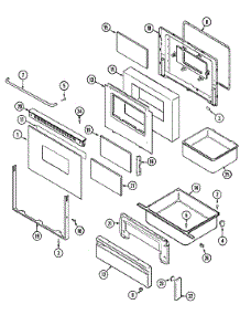 03 - Door / Drawer (Cdl / Cdw Series 16) parts for Maytag Range CRE9600CDL from AppliancePartsPros.com