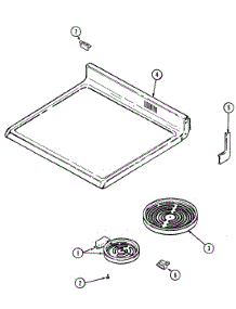 05 - Top Assembly parts for Admiral Range CRE9600CGE from AppliancePartsPros.com