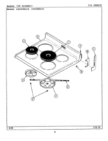 04 - Top Assembly (Cre9700acx) parts for Maytag Range CRE9700ACB from AppliancePartsPros.com
