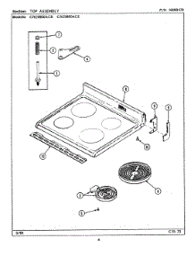 04 - Top Assembly (Cre9800acx) parts for Maytag Range CRE9800ACB from AppliancePartsPros.com