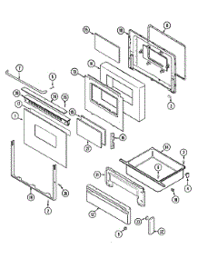 04 - Door / Drawer (Ser. Pre. 12) parts for Maytag Range CRE9830CDM from AppliancePartsPros.com