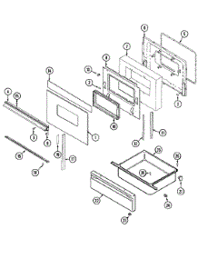 03 - Door / Drawer (Ser. Pre. 10-20) parts for Admiral Range CREA650ACL from AppliancePartsPros.com