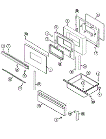 03 - Door / Drawer parts for Admiral Range CREA750ACB from AppliancePartsPros.com