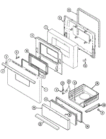 02 - Door / Drawer (Crg7400aax) parts for Maytag Range CRG7400AAL from AppliancePartsPros.com