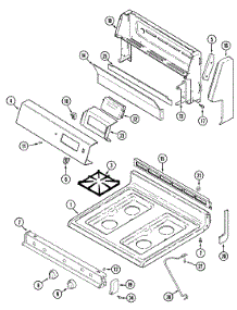 05 - Top Assembly / Control Panel (Crg7400aax) parts for Maytag Range CRG7400AAW from AppliancePartsPros.com