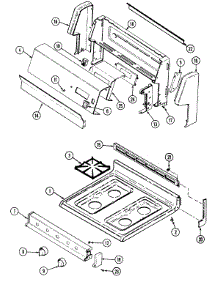 04 - Top Assembly / Control Panel parts for Maytag Range CRG7400BAW from AppliancePartsPros.com
