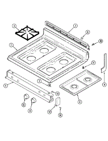 06 - Top Assembly (Crg7500aae) parts for Maytag Range CRG7500AAE from AppliancePartsPros.com