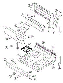 07 - Top Assembly (Crg7500aax) parts for Maytag Range CRG7500AAW from AppliancePartsPros.com
