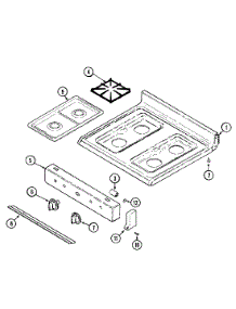 06 - Top Assembly parts for Admiral Range CRG7500CGW from AppliancePartsPros.com
