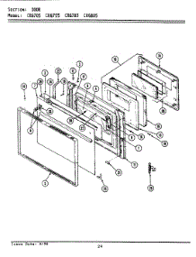 04 - Door parts for Maytag Range CRG755 from AppliancePartsPros.com