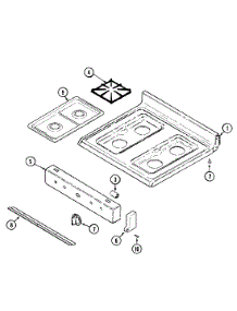 06 - Top Assembly parts for Maytag Range CRG7700CAW from AppliancePartsPros.com