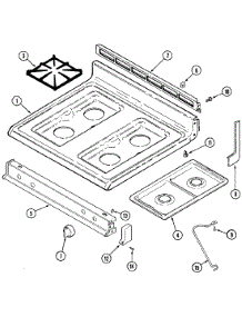 07 - Top Assembly parts for Maytag Range CRG9600AAW from AppliancePartsPros.com