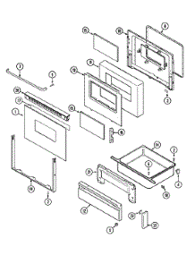 04 - Door / Drawer (Serial Prefix 16) parts for Maytag Range CRG9700BAL from AppliancePartsPros.com