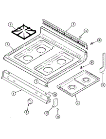 06 - Top Assembly parts for Maytag Range CRG9700CAW from AppliancePartsPros.com