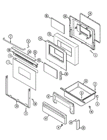 04 - Door / Drawer (Serial Prefix 16) parts for Maytag Range CRG9800BAE from AppliancePartsPros.com
