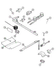04 - Gas Controls parts for Admiral Range CRGA250BAL from AppliancePartsPros.com