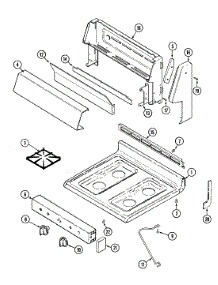 05 - Top Assembly / Control Panel parts for Admiral Range CRGA300AAW from AppliancePartsPros.com