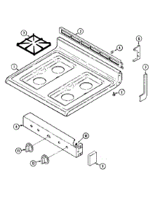 06 - Top Assembly parts for Admiral Range CRGA350AAW from AppliancePartsPros.com
