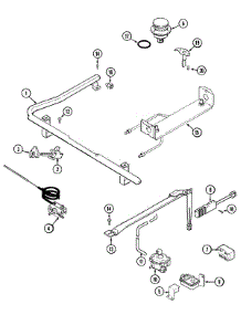 04 - Gas Controls parts for Admiral Range CRGA400AAL from AppliancePartsPros.com