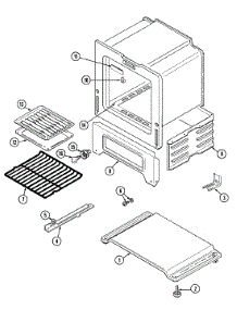 05 - Oven / Base parts for Admiral Range CRGA400AAW from AppliancePartsPros.com