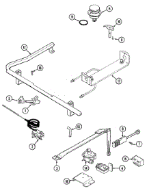 04 - Gas Controls parts for Admiral Range CRGA500AAW from AppliancePartsPros.com
