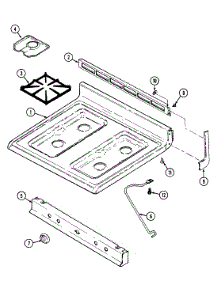 06 - Top Assy. parts for Admiral Range CRGA600AAW from AppliancePartsPros.com