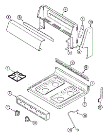 04 - Top Assembly parts for Admiral Range CRL5300BXW from AppliancePartsPros.com