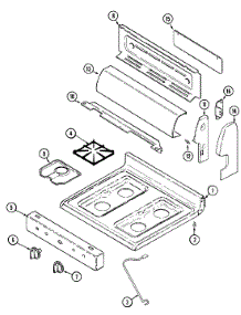 02 - Control Panel / Top Assembly parts for Admiral Range CRL5300CXL from AppliancePartsPros.com