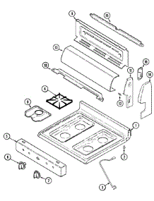 02 - Control Panel / Top Assembly parts for Admiral Range CRL5300DXL from AppliancePartsPros.com