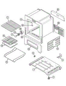 05 - Oven / Base parts for Admiral Range CRL7400CAW from AppliancePartsPros.com
