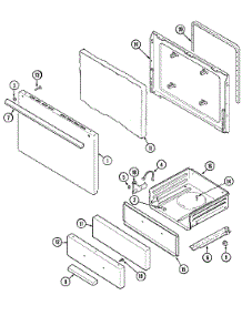 02 - Door / Drawer parts for Admiral Range CRPA200AXW from AppliancePartsPros.com