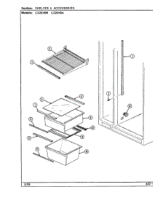 06 - Shelves & Accessories parts for Crosley Refrigerator CS20X6A / DR09A from AppliancePartsPros.com