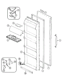 04 - Fresh Food Door parts for Crosley Refrigerator CS20Y6A from AppliancePartsPros.com