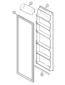 06 - Fresh Food Inner Door parts for Crosley Refrigerator CS21A2A from AppliancePartsPros.com
