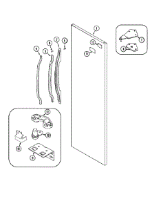 07 - Fresh Food Outer Door parts for Crosley Refrigerator CS21A2A from AppliancePartsPros.com