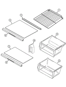 09 - Shelves & Accessories parts for Crosley Refrigerator CS21A2A from AppliancePartsPros.com