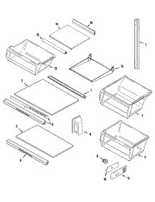 12 - Shelves & Accessories parts for Crosley Refrigerator CS21B5DA from AppliancePartsPros.com