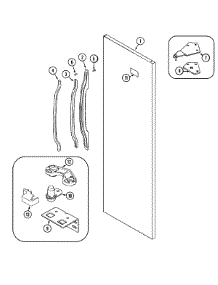 07 - Fresh Food Outer Door parts for Crosley Refrigerator CS21F2Q from AppliancePartsPros.com