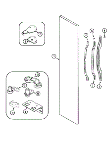 05 - Freezer Outer Door parts for Crosley Refrigerator CS21G2Q from AppliancePartsPros.com