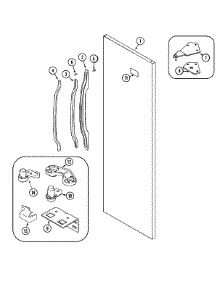 07 - Fresh Food Outer Door parts for Crosley Refrigerator CS21G2Q from AppliancePartsPros.com