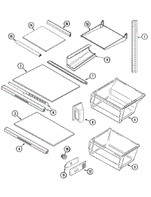 11 - Shelves & Accessories parts for Crosley Refrigerator CS23A6DA from AppliancePartsPros.com