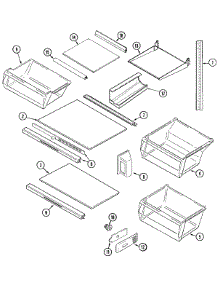 12 - Shelves & Accessories parts for Crosley Refrigerator CS23B6DA from AppliancePartsPros.com