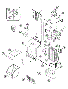 04 - Freezer Compartment (Bisque) parts for Crosley Refrigerator CS23B6DQ from AppliancePartsPros.com