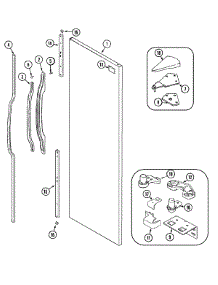 07 - Fresh Food Outer Door parts for Crosley Refrigerator CS23G5W from AppliancePartsPros.com