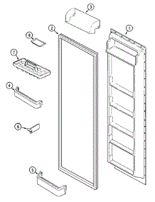 07 - Fresh Food Inner Door parts for Crosley Refrigerator CS24G6DW from AppliancePartsPros.com