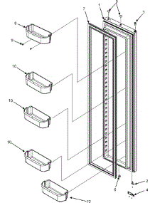 08 - Freezer Door parts for Crosley Refrigerator CS26G3W from AppliancePartsPros.com