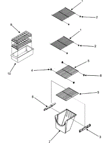 09 - Freezer Shelves parts for Crosley Refrigerator CS26G3W from AppliancePartsPros.com